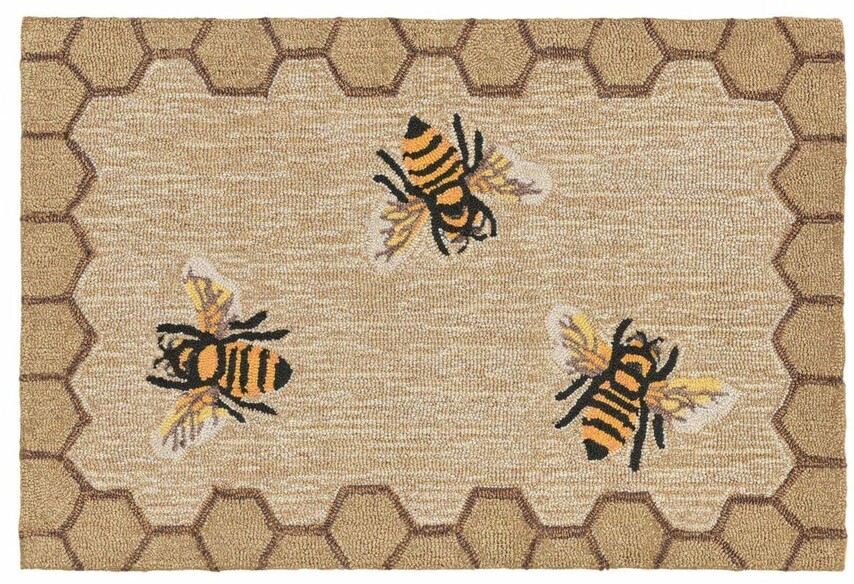 Trans Ocean Frontporch Honeycomb Bee Natural 243212
